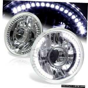 N[bL H6024H6017EhzCg7 LEDV[hr[N[nEWOvWFN^[wbhCg H6024 H6017 Round White 7" LED Sealed Beam Chrome Housing Projector Headlights