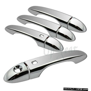 N[bL 2015-2017NCX[200N[hAnhJo[LbvLbgiX}[gL[z[tj For 2015-2017 Chrysler 200 Chrome Door Handle Cover Cap Kit W/Smart Key Hole