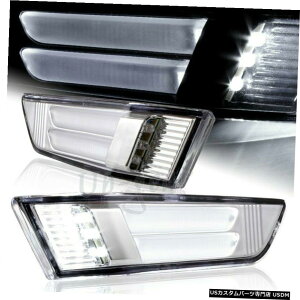 N[bL 2003- 2007ÑCtBjeBG352DR LEDXgbvtgop[TCh}[J[CgN[ For 2003-2007 Infiniti G35 2DR LED Strip Front Bumper Side Marker Lights Chrome