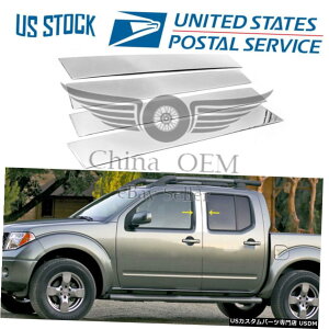 N[bL 2016 2017 2018 2019Y^C^N[LuN[bLs[|XgJo[ For 2016 2017 2018 2019 Nissan Titan Crew Cab Chrome Plated Pillar Post Covers