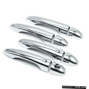 N[bL 2015- 2017ÑNCX[200N[hAnhJo[AX}[gL[JbgAEgt For 2015-2017 Chrysler 200 Chrome Door Handle Covers W/Smart Key Cutout