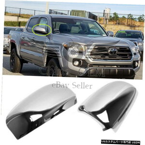 N[bL 2s[XN[~[Jo[W / OVOiJbgAEgtBbgg^^R}20162017 2018 2019 2pcs Chrome Mirror Cover W/O Signal Cutout Fit Toyota Tacoma 2016 2017 2018 2019