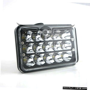 N[bL jo[Twbhv25 XNGA15 * 3W LEDubNN[hCrODRLwbhCg Universal Headlamp 2pcs 5" Square 15*3W LED Black Chrome Driving DRL Headlight