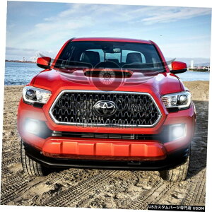 N[bL g^^R}201620172018XCb`+n[lX+N[Jo[pNAtHOv Clear Fog Light For Toyota Tacoma 2016 2017 2018 Switch+Harness+Chrome Cover