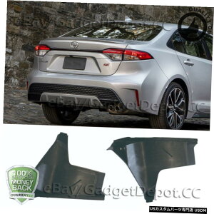 N[bL 2020Ng^J[ABSubNN[AAE^[op[Jo[T|[gg For 2020 Toyota Corolla ABS Black Chrome Rear Outer Bumper Cover Support Trims