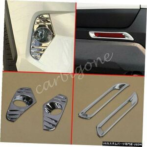 N[bL g^RAV42019-2020ANZT[pN[tgAtHOCgJo[vg Chrome Front Rear Fog Light Cover Lamp Trims For Toyota RAV4 2019-2020 Accessory