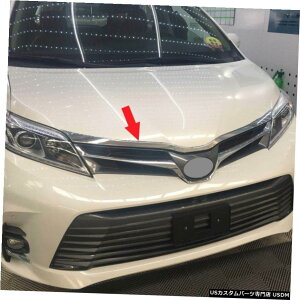N[bL N[tgGWt[hJo[gK[jbV2018-2020g^VGiMPVɓK Chrome Front Engine Hood Cover Trim Garnish fit for 2018-2020 Toyota Sienna MPV