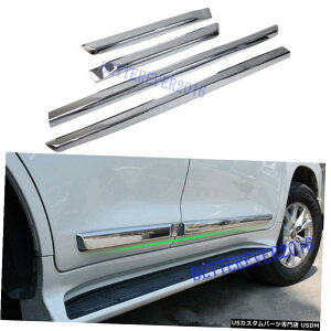 N[bL 2008-2021hN[U[LC200N[{fBTChhA[fBOCgfR[VɓK Fits 2008-2021 Land Cruiser LC200 Chrome Body Side Door Molding Line Trim Decor