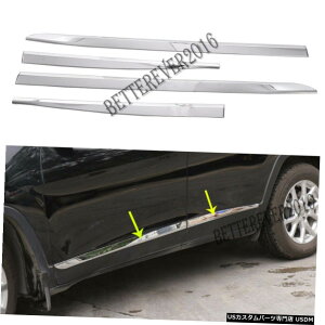 N[bL 2014-2020W[v`FL[ABSN[{fBTChhA[fBOJo[gɓK Fits 2014-2020 Jeep Cherokee ABS Chrome Body Side Door Molding Cover Trim Decor