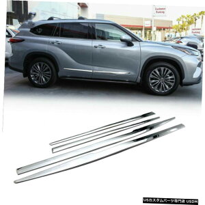 N[bL N[{fBTCh[fBOCJo[g̓g^nC_[N[K[20202021ɓK Chrome Body Side Molding Line Cover Trim Fits Toyota Highlander Kluger 2020 2021