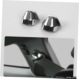 �N���[�����b�L �t�H�[�h�}�X�^���O2015-2019�N���[���p2�{�Ԉ��S�x���g�J�o�[�g�����t���[���x�[�� 2pcs Car Safety Belt Cover Trim Frame Bezel For Ford Mustang 2015-2019 Chrome �y���s�A���i�z