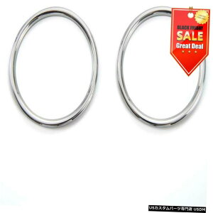 N[bL 2PCSN[hACi[Xs[J[fR[VOJo[gtH[h}X^O2015-2019 2PCS Chrome Door Inner Speaker Decor Ring Cover Trim For Ford Mustang 2015-2019