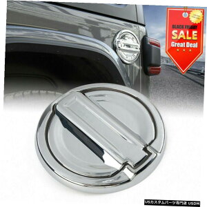 クロームメッキ クローム燃料タンクフィラードアガスキャップ装飾カバートリムフィットジープラングラーJL2018 Chrome Fuel Tank Filler Door Gas Cap Decor Cover Trim Fit Jeep Wrangler JL 2018