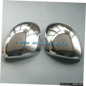 N[bL tBAbg500X2015-2019p̐VN[obN~[Jo[g New Chrome Rearview Mirror Cover Trim For Fiat 500X 2015-2019