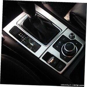 �N���[�����b�L Stainless Steel Knob Gear Shift + Media Panel Cover For Mazda 6 2016-2018