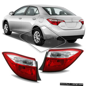 N[bL 2014 2015 2016g^J[pAu[LvbhNAAE^[e[Cg Rear Brake Lamp Red Clear Outer Tail Lights For 2014 2015 2016 Toyota Corolla