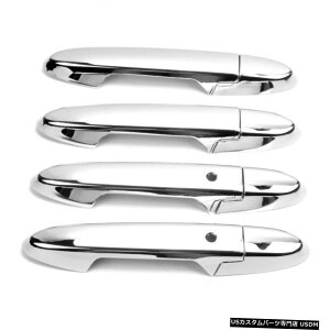 クロームメッキ ホンダフィットジャズ2014-2019用クロームドアハンドルカバートリム、スマートキーホール付き CHROME DOOR HANDLE COVER TRIM FOR HONDA FIT JAZZ 2014-2019 WITH SMART KEYHOLE
