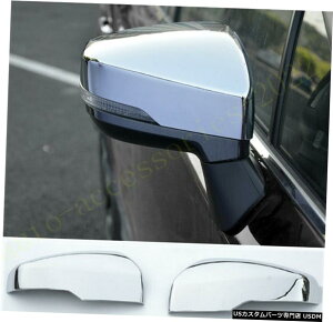 クロームメッキ 2PCS ABS Chrome Side Rearview Mirrors Cover For Subaru Crosstrek XV 2018-2020