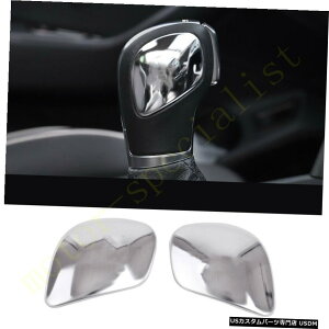 N[bL 2pcs Chrome Steel Control Gear Lever Shift Knob Cap Decor For VW Eos 2012-2016