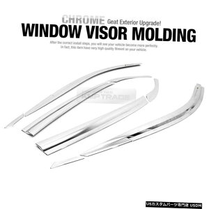 �N���[�����b�L Chrome Window Visor Rain Sun Guards Cover Molding D711 8P For HYUNDAI 2018 Kona