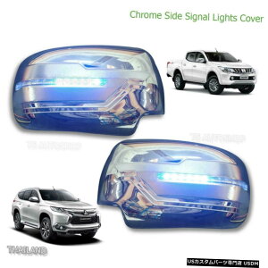N[bL OHL200gCg20152016 2017 Set Chrome Led Indicator Mirror Cover For Mitsubishi L200 Triton 2015 2016 2017