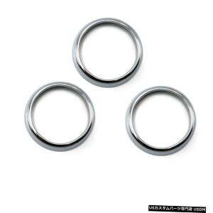クロームメッキ クロームリングエアコンカバートリムクロームマツダMazda2CX 5 2015 2018 Chrome Ring Air Conditioner Cover Trim Chrome For Mazda Mazda2 CX 5 2015 2018