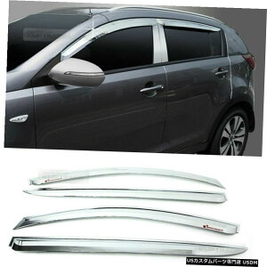 N[bL Chrome Window Sun Vent Visor Rain Guards 4P A477 For KIA 2011-2016 Sportage R Chrome Window Sun Vent Visor Rain Guards 4P A477 For KIA 2011-2016 Sportage R