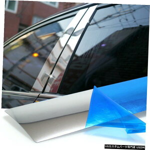 N[bL Chrome Pillar Post Flexible Stainless PC Molding 8P For HYUNDAI 2002-05 Santa Fe