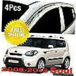 �N���[�����b�L Chrome Window Sun Vent Visor Rain Guards 4P K700 For KIA 2008-2012 2013 Soul Chrome Window Sun Vent Visor Rain Guards 4P K700 For KIA 2008-2012 2013 Soul