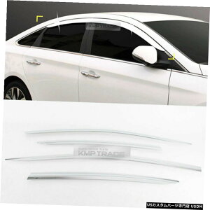 �N���[�����b�L Chrome Window Sun Vent Visor Rain Guards 4Pcs For HYUNDAI 2018 Sonata New Rise Chrome Window Sun Vent Visor Rain Guards 4Pcs For HYUNDAI 2018 Sonata New Rise �y���s�A���i�z