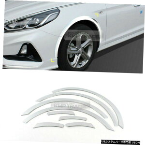 N[bL q_C2018\i^j[CYpN[zC[tF_[bvJo[[fBOK[jbV Chrome Wheel Fender Lip Cover Molding Garnish for HYUNDAI 2018 Sonata New Rise