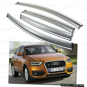 クロームメッキ 4Pcs Window Visor Vent Shade Rain/Sun/Wind Guard for 2012-2016 13 14 15 Audi Q3