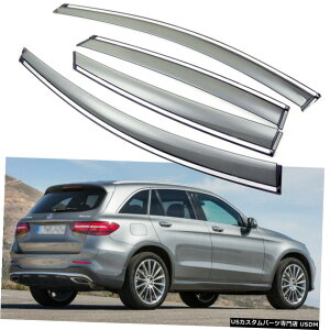 N[bL Car Window Visor Vent Deflector Sun/Rain Guards for Mercedes-Benz GLC 2016-2020