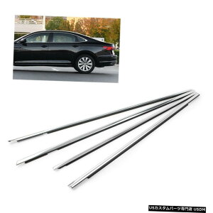 �N���[�����b�L Weatherstrip Window Moulding Trim Seal Belt Fit VW Passat 2019-2020 Chrome 4PCS �y���s�A���i�z