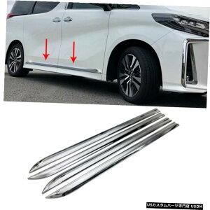�N���[�����b�L Chrome Body Side Moulding Cover Trim fit Toyota Alphard Vellfire 30 series 2016+ �y���s�A���i�z