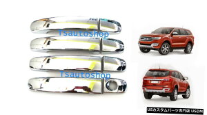 N[bL FOR FORD EVEREST 4Door 3.2L 2.2L 4x4 2016-On CHROME 4DR HANDLE HAND COVER TRIM