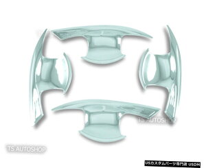 �N���[�����b�L 4DOOR CHROME BOWL INSERT HANDLE COVER FOR TOYOTA HILUX REVO SR5 M70 M80 2015-ON �y���s�A���i�z