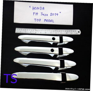 �N���[�����b�L Smart Key Handle Chrome 4 Door Hand Cover Fit Honda Jazz Fit Gk Hatchback 14 15 �y���s�A���i�z