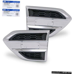 �N���[�����b�L Pair Chrome Side Vent Air Flow Trim For Ford Ranger MC XLT 2.2 3.2 2015 2020 �y���s�A���i�z