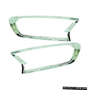 N[bL Fits Ford Ranger Mc T6 2015 16 2017 Chrome Head Lamp Light Cover LH RH Trim