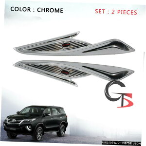 N[bL g^tH[`i[SUV15 2017ptgwbhvCgR[i[Jo[N[g Front Head Lamp Light Corner Cover Chrome Trim For Toyota Fortuner Suv 15 2017