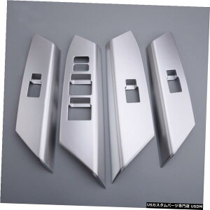 �N���[�����b�L 4Pcs LHD Chrome Window Switch Button Trim Cover Fit for Toyota RAV4 16-2018 �y���s�A���i�z
