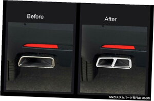 N[bL LfbNXT5pX`[AGL][Xg}t[Jo[g2{2016-2018 Steel Rear Exhaust Muffler Decorative Cover Trim 2pcs For Cadillac XT5 2016-2018