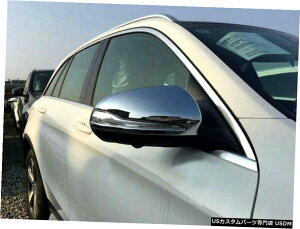 N[bL Chrome Rearview Side Mirror Cover 2pcs For Benz C Class W205 / GLC 2014 - 2018