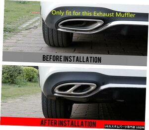 N[bL ZfXxcCLANX2016-2018 Rear Exhaust Muffler Decorative Cover 2pcs For Mercedes-Benz CLA-Class 2016-2018