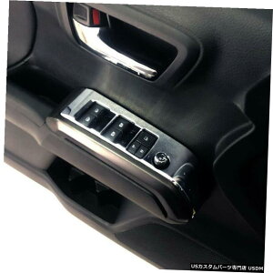 �N���[�����b�L 2 *�g���^�^�R�}N30016-19�p�N���[���C���i�[�t�����g�h�A�E�B���h�E���t�g�X�C�b�`�J�o�[ 2* Chrome Inner Front Door Window Lift Switch Cover For Toyota Tacoma N300 16-19