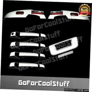 N[bL For 07-13 Chevy Silverado Low Mirror+4Door handle W/O Pgkh+Tailgate Chrome Cover