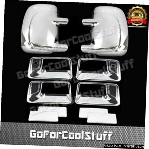 N[bL Ford F-250 99-06 4Drs Handle W / Pskh + Mirror 2Pc W / O Signal Chrome Covers For Ford F-250 99-06 4Drs Handle W/Pskh+Mirror 2Pc W/O Signal Chrome Covers