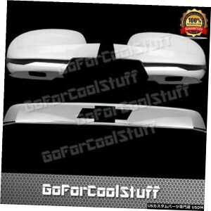 �N���[�����b�L �V�{���[07-13�^�z�~���[+�e�[���Q�[�g���A�A���S�J�b�g�A�u�N���[���J�o�[�t�� For Chevy 07-13 Tahoe Mirror+Tailgate Rear W/Logo Cut Abs Chrome Covers �y���s�A���i�z