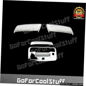 N[bL Chevy Silverado 1500 14-15N[Jo[gbv~[+Jz[te[Q[gnh Chevy Silverado 1500 14-15 Chrome Cover Top Mirror+Tailgate Handle W/Camera Hole